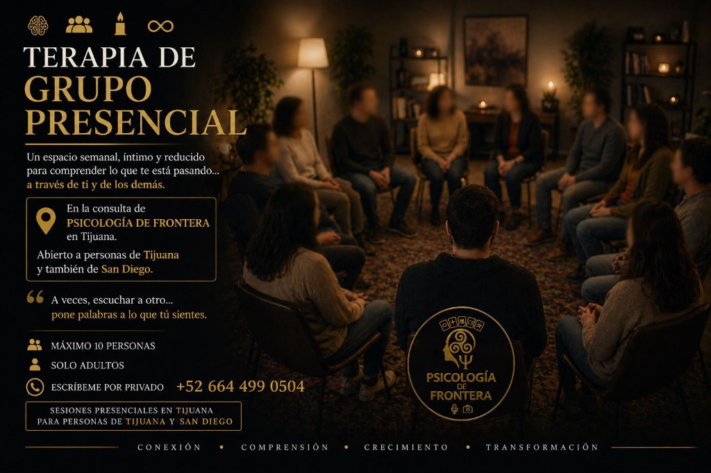 Sesión de terapia de grupo presencial en Tijuana